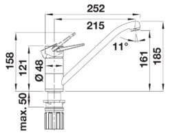 Blanco Wega II - Grifo De Fregadero, Negro/cromo 526415 -Blanco c6392de97c5a6e2dffc5b5e6 5