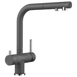 Blanco Fontas S II - Grifo De Fregadero Con Salida Extraíble Y Filtración, Roca Gris 525207