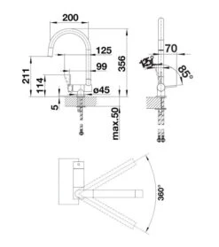 Blanco Coressa F - Grifo De Fregadero, Plegable Bajo Ventana, Cromo 521544 -Blanco c9a21c5d401213903ed898e3 1
