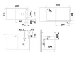 Blanco Axia III XL 6 - Fregadero De Silgranite, 1000x510 Mm, Con Control De Desagüe Y Accesorios, InFino, Blanco Suave 527051 -Blanco caa485606d12b6af3e9029de