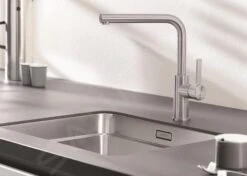 Blanco Lanora F - Grifo De Fregadero, Plegable Bajo Ventana, Acero Inoxidable Cepillado 526179 -Blanco cc93e6a7f25498bb0768fc50