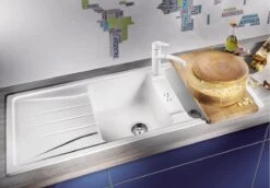 Blanco Sona 8 - Fregadero De Silgranite, 1160x500 Mm, Negro 525979 -Blanco cc9e0e51460f9648df064999