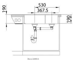 Blanco Legra 8 - Fregadero De Silgranite, 780x500 Mm, Negro 526223 -Blanco cecd9d53dafa439b10e5f853