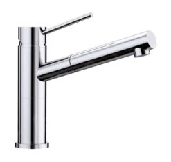 Blanco Alta S - Grifo De Fregadero Con Salida Extraíble, Plegable Bajo Ventana, Cromo 518413