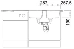 Blanco Lexa 8 - Fregadero De Silgranite, 1160x500 Mm, Con Control De Desagüe, Negro 525908 -Blanco d1f575f4dc5fdd63cf70eff4