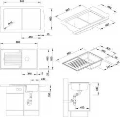 Blanco Zia 45 - Fregadero De Silgranite, 860x500 Mm, Aluminio 516739 5 Blanco Zia 45 - Fregadero De Silgranite, 860x500 Mm, Aluminio 516739 -Blanco d29f11ac1e6e0349727107bc