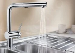 Blanco Linus S - Grifo De Fregadero Con Ducha Extraíble, Cromo 518406 -Blanco d3616b48e137542bd9527330