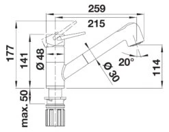 Blanco Wega S - Grifo De Fregadero Con Ducha Extraíble, Negro/cromo 526428 -Blanco d60c24c6c7d6b1b0b122467f 1