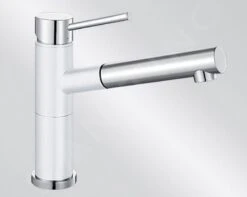 Blanco Alta S - Grifo De Fregadero Con Salida Extraíble, Blanco/cromo 515327 -Blanco d63ac0d23225ab9efc0da53d