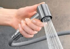 Blanco Ambis S - Grifo De Fregadero Con Ducha Extraíble, Acero Inoxidable Cepillado 523119 -Blanco db0e57ed24e81fa812b75759