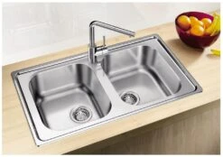 Blanco Dinas 8 - Fregadero, 860x500 Mm, Acero Inoxidable Cepillado 523377 -Blanco dc60a32c231e0bd8cef08962