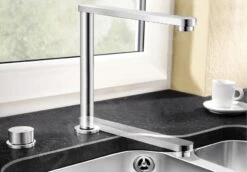 Blanco Eloscope F II - Grifo De Fregadero Plegable Bajo Ventana, Instalación De 2 Orificios, Cromo 516672 -Blanco dcb9fb691b1aa68f06e54ca2