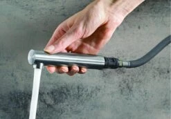 Blanco Lanora S-F - Grifo De Fregadero Con Salida Extraíble, Plegable Bajo Ventana, Acero Inoxidable Cepillado 526180 -Blanco def02146730d3858e73b25b5