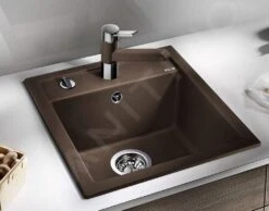 Blanco Dalago 45 - Fregadero De Silgranite, 465x510 Mm, Con Control De Desagüe, Café 517165 -Blanco e0a66fb6469206f3e541383e