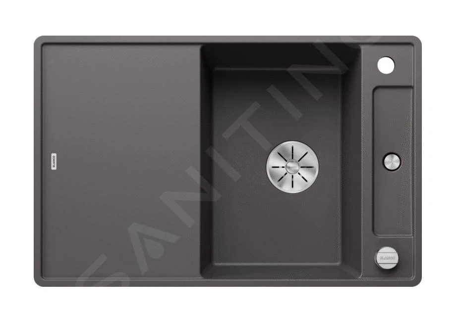 Blanco Axia III 45 - Fregadero De Silgranite, 770x500 Mm, Con Control De Desagüe Y Accesorios, InFino, Roca Gris 523200 3 Blanco Axia III 45 - Fregadero De Silgranite, 770x500 Mm, Con Control De Desagüe Y Accesorios, InFino, Roca Gris 523200