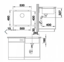 Blanco Rotan 500 - Fregadero De Silgranite, 530x460 Mm, Antracita 523075 -Blanco ef4718f4047c61457be29521