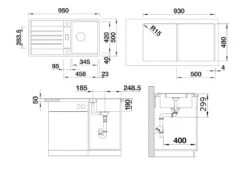 Blanco Lexa 5 - Fregadero De Silgranite, 950x500 Mm, Con Control De Desagüe, InFino, Gris 527277 -Blanco ef7959953d979496a37e9ef1