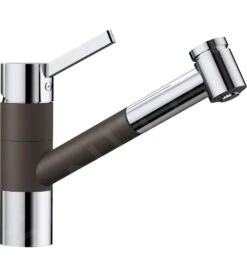Blanco Tivo S - Grifo De Fregadero Con Ducha Extraíble, Café/cromo 517618