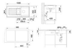Blanco Zia 6 - Fregadero Silgranite, 1000x500 Mm, Blanco 514742 -Blanco f0c28e8adb2ff5799150f140