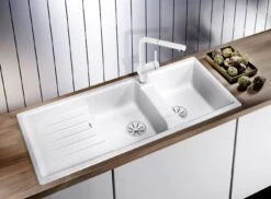 Blanco Lexa 8 - Fregadero De Silgranite, 1160x500 Mm, InFino, Blanco 524984 -Blanco f1c42af98613a4295c9fb364