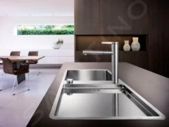 Blanco Linee S - Grifo De Fregadero Con Salida Extraíble, Acero Inoxidable 517593 -Blanco f27e5c0de51f2c7a2c17a20a