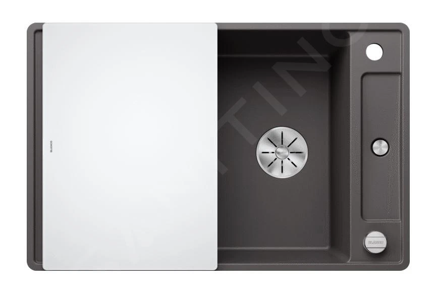 Blanco Axia III 45 - Fregadero De Silgranite, 770x500 Mm, Con Control De Desagüe Y Accesorios, InFino, Roca Gris 523200 5 Blanco Axia III 45 - Fregadero De Silgranite, 770x500 Mm, Con Control De Desagüe Y Accesorios, InFino, Roca Gris 523200 - Imagen 3