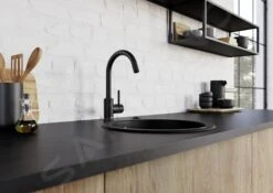 Blanco Mida - Grifo De Fregadero, Negro Mate 526649 -Blanco f9a2b5a9b9b119cf8abe8b48