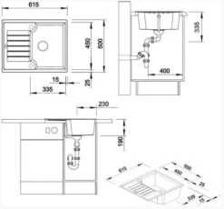 Blanco Zia 40 - Fregadero De Silgranite, 615x500 Mm, Café 516927 -Blanco fad887cdfb34a384b2124761