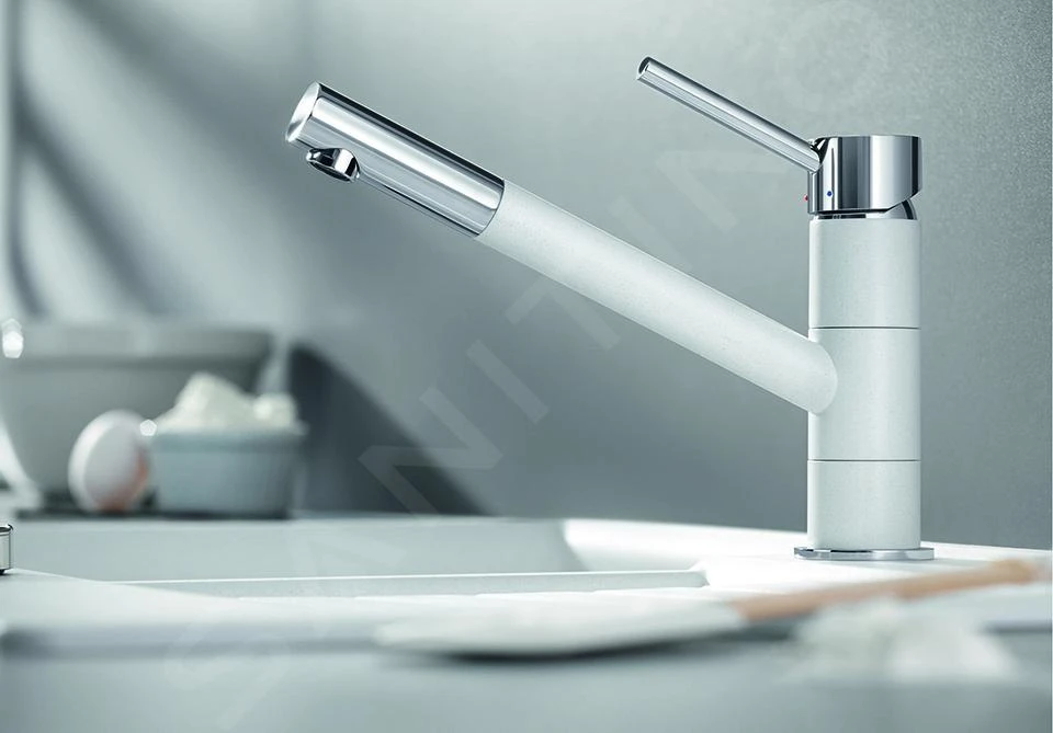 Blanco Kano - Grifo De Fregadero, Blanco/cromo 525030 5 Blanco Kano - Grifo De Fregadero, Blanco/cromo 525030 - Imagen 3