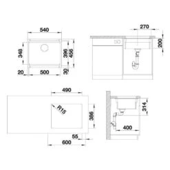Blanco Etagon 500 - Fregadero Cerámico, 540x456 Mm, Con Guías, Blanco Brillante 525149 -Blanco fcd91990bb6919e800f41fd3