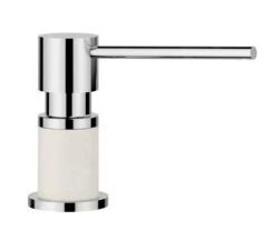 Blanco Accesorios - Dispensador De Detergente Lato, Blanco Suave/cromo 526955