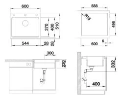 Blanco Etagon 6 - Fregadero De Silgranite, 600x510 Mm, Con Correderas, InFino, Antracita 524529 -Blanco fe0d111484ffd8dab3e81a94