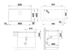 Blanco Subline 800 - Fregadero De Silgranite, 830x460 Mm, InFino, Blanco Suave 527174 -Blanco feef5c0d20cd956c4390623e